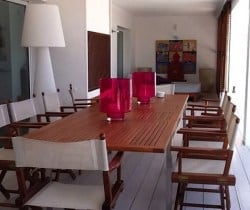 Villa Naoura: Al fresco dining area