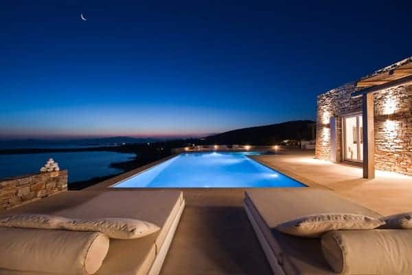 Villa-Helios-Night view pool